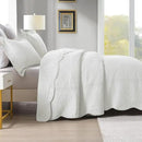 MarCielo 3-Piece 100% Cotton Oversized Bedspread Lightweight Quilt Coverlet Embroidery Farmhouse Bedding Set (TG Bright White, Oversized King (118"x106")) by CozyNest Decor