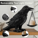 Raven Gothic Home Decor Fake Crow Light Holder Raven Lamp Tealight Candle Holder Resin Raven Statue 3PCS by CozyNest Decor