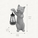 Solar Powered Garden Resin Statue Lights, 10 Inch Waterproof Outdoor Animal Cute Cat Figurine Lights, Suitable for Patios, Balconies, Lawns, Courtyards, Etc.(Hand) by GreenHaven Gardens