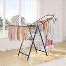 APEXCHASER Clothes Drying Rack Foldable, Metal Laundry Drying Rack with Height Adjustable Rails, Ultra Thin Drying Rack Clothing Towel Sweater Shoe for Indoor Outdoor, Gullwing Clothes Airer, Black by TinyTreasures Baby Boutique