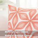 HWY 50 Coral Pink Decorative Throw Pillow Covers 18x18 Inch (1 Piece), Embroidered Cotton Farmhouse Cushion Cover Pillow Case for Sofa Couch Living Room Bed, Fashion Geometric by CozyNest Decor