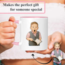 Personalized Coffee Mug, Custom Drawing Portrait Gift, Funny Customized Coffee Gift for Men & Women, Custom Mugs with Pictures, Pink 11oz Customized Ceramic Tea Cup by TinyTreasures Baby Boutique