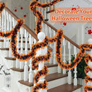TURNMEON 2 Pack Halloween Garland Total 66 Ft Halloween Tinsel Garland with Black Orange Pumpkin Metallic Twist Black Tinsel Garlands Outdoor Halloweens Decorations Indoor for Home Mantle Door Tree by CozyNest Decor