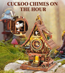 ROKR Cuckoo Clock Mechanical 3D Wooden Puzzle Kit for Adults, DIY Wooden Clock Model Building Set, Unique Home Decor Gift for Women Men by TinyTreasures Baby Boutique