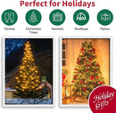 Yellow Wide Angle LED String Lights, 64.8 Ft 300 Count, Pack of 3 Strands 21.9 Ft 100 Lights UL Certified Commercial Grade Green Wire 5mm Holiday String Light by CozyNest Decor