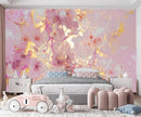 Pink Marble Wallpaper Abstract Gold Texture Murals for Boys and Girls Bedroom Living Room Large Fabric Wall Mural(Not Self-Adhesive) by TinyTreasures Baby Boutique