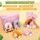 Crochet Kit for Beginners, 4 Pack Funny Cat Crochet Kits, Animal Starter Crochet Kit with Step-by-Step Video Tutorials, Easy DIY Cat Craft for Adults & Kids, Novelty Gift for Crochet Lovers by TinyTreasures Baby Boutique