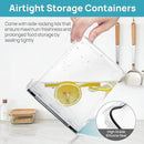 Vtopmart 10 PCS Flour and Sugar Storage Container, Large Airtight Food Canisters with Lids for Kitchen, Pantry Organization, BPA Free, Black by CozyNest Decor