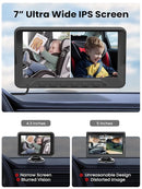GROWNSY Dual Car Camera Baby Monitor, 7" 1080P AHD Car Camera for 2kids, Backseat Mirror for Baby Rear Facing with Infrared Night Vision, Easily Observe Baby's Every Move by TinyTreasures Baby Boutique
