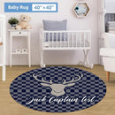 Personalized Baby Bedding Set, 5 Pcs Custom Name Crib Bedding Set, Double Layer Blue Nursery Bedding Set for Baby Boys, Woodland Deer Baby Crib Set, Gifts for Toddlers Infants New Parents by TinyTreasures Baby Boutique