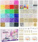 Gionlion Clay Beads Bracelet Making Kit, Pack 2 Boxes Preppy Letter Spacer Beads and Charms Kit for Friendship Jewelry Making, Arts and Crafts Gifts for Girls Ages 8-12 by TinyTreasures Baby Boutique