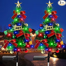 Solar Christams Tree Lights 2PCS Solar Xmas Tree Lights Garden Pathway Decor Outdoor Waterproof 40LED-Lights with Constant & Flashing Modes for Christmas Decoration of Yard Lawn by GreenHaven Gardens