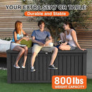 152 Gallon Deck Box Waterproof, UV Resistant Resin Outdoor Storage Box with Hydraulic Rod, Lockable Design and Enhanced Durability for Patio, Garden, and Poolside Use