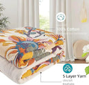 Boho Throw Blanket for Bed - 100% Pure Organic Cotton Ultra Soft Rustic Quilt - Farmhouse Decor Bed Blankets, All Season Rustic Throw for Sofa Couch Chair(91''x 98'', Floral) by CozyNest Decor