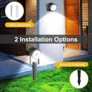 T-SUNUS Solar Garden Spotlight Outdoor 6-in-1, White Landscape Spot Lights IP65 Waterproof, 5W Separated Panel, Dusk to Dawn 6000K Spotlights for Tree Patio Yard Driveway Pathway Pool Porch Walkway
