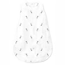 Amazing Baby Cotton Muslin Sleeping Sack, For Baby Boy or Girl, Wearable Blanket with 2-way Zipper, Little Feather, Black, Small (0-6 Month) by TinyTreasures Baby Boutique