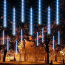 Dazzle Bright 864LED Christmas Light, Meteor Shower Rain Lights 11.8 Inch 24 Tubes, Waterproof Plug in Falling Rain Lights Christmas Decorations for Xmas Bushes Tree Yard Party (Blue) by GreenHaven Gardens