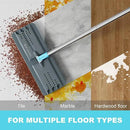 JOYMOOP Mop and Bucket Set with Wringer, with 5 Reusable Microfiber Mop Pads, Mops for Floor Cleaning and Wall Cleaning, Hands-Free Flat Mop for Home Use - Grey+Cyan Blue by CozyNest Decor