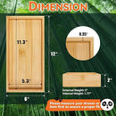 Bamboo Drawer Organizer - Silverware & Utensil Organizer, Stackable, 2 Pcs, Wooden Storage Box Tray (Bamboo, 12 X 6 X 2 Inch) by CozyNest Decor