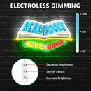 SELICOR Read Books & Be Kind Neon Signs for Wall Decor-Teacher Appreciation Gift,Adjustable LED Book Neon Light Up Sign for Reading Room Study Room Classroom Bookstore Library Museum Cafe Bedroom by CozyNest Decor