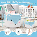 Large Baby Basket Toy Storage 3 Pack, (20"x13.8") Woven Baby Laundry Basket Blanket Basket, Stuffed Animal Storage, Baby Gift Basket Empty, Toy Basket for Kids, Dog, Cat. by TinyTreasures Baby Boutique