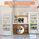 Tylza Commercial Refrigerator with Glass Door Display Beverage Fridge, 14.8 Cu Ft Upright Beverage Cooler Merchandiser with Rebound Door, Low Noise, Fast Cooling, White by CozyNest Decor
