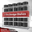 REIBII 1500LBS Storage Shelves 61.7''W Wire Shelving Unit 5 Tier Metal Shelving for Storage Rack Shelves Heavy Duty Garage Shelf Pantry Shelves Kitchen Shelving, 61.7" W*72.4" H*15.8" D, Chrome by CozyNest Decor