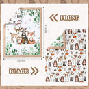 3 Pcs Baby Crib Bedding Set Safari Animals Dinosaurs Bear Woodland Animals Jungle Crib Set Includes Quilt, Fitted Sheet, Skirt for Baby Boy Girl(Green,Woodland Raccoons Deer Etc.) by TinyTreasures Baby Boutique