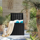 JUMMICO 31 Gallon Resin Deck Box Waterproof Indoor Outdoor Storage Boxes for Patio Furniture Cushions and Garden Tools (Black) by CozyNest Decor