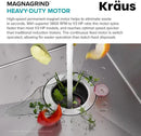 KRAUS WasteGuard 1/3 HP Ultra-Quiet Garbage Disposal with Quick Connect, Kitchen Sink Drain Cover, Power Cord and Flange Included, KWD100-33MBL by CozyNest Decor