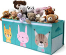 Extra Large Toy Storage Organizer with Lid - Sturdy, Collapsible Toy Chest Storage Box with Cute Design - Toys Bin with Dividers for Kids, Boys, Girls, Nursery, Bedroom, Play room 37"x16"x14" by CozyNest Decor