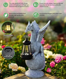 Dragon on Ball with Solar Lantern Statues: Garden Decor Outdoor Decorations Art Figurine for Patio Balcony Yard Lawn by GreenHaven Gardens