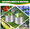 17" Tall Elevated Round Metal Rised Garden Bed- 2'x2' in Size and 0.8MM Thick Durable Planter Box for Vegetables Flowers Succulent at Patio/Garden Outdoor (Silver, 2FT Diameter) by GreenHaven Gardens