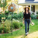 LimeHill Metal Wind Spinner for Garden and Yard - Kinetic Wind Spinners Outdoor Large (24 x 84 inches) by CozyNest Decor