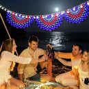 150 LED American Flag Lights Outdoor 3 Pack - 4x2 FT Half Fan Shape Patriotic Net Lights with 8 Modes, Waterproof for 4th of July Decorations, Christmas, Yard, Parties by GreenHaven Gardens