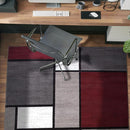 Rugshop Contemporary Modern Boxes Area Rug 5' 3" X 7' 3" Red by TinyTreasures Baby Boutique