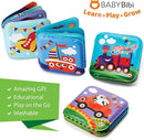 Floating Baby Bath Books - Transport Themed Bath Books for Babies, Infants - Waterproof, Mold-Free Bath Toys for Learning & Early Education by TinyTreasures Baby Boutique