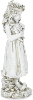 Joseph's Studio by Roman Inc., Girl with Lamb Garden Statue, Garden Collection, Religious Statue, Holy Family, Memorial, Angel, Patron Saint, Garden Décor (5x5x16) by GreenHaven Gardens
