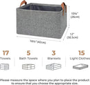 GRANNY SAYS Closet Storage Baskets, Collapsible Fabric Storage Bins with Metal Frame, Clothes Organizer Bins, Extra Large Baskets for Shelves, Gray, 4-Pack by CozyNest Decor