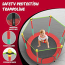 55IN Trampoline for Kids - Indoor/Outdoor Play with Enclosure Net - Easy to Assemble Recreational Trampoline - Red by TinyTreasures Baby Boutique