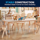 Flash Furniture Wren Adjustable Classroom Activity Table for School and Home, Plastic Activity Table for Kids, 23.625" W x 47.25" L, Natural by CozyNest Decor