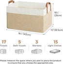 GRANNY SAYS Storage Baskets for Shelves, Closet Organizer Bins, Clothes Storage Bins with Metal Frame, Extra Large Baskets for Organizing and Storage, Collapsible, Khaki, 2-Pack by CozyNest Decor