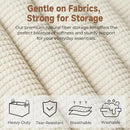StorageWorks Storage Bins, Shelves Baskets for Organizing, Large Fabric Closet Organizers with Handles, Metal Frame, Beige（Texture）, 2-Pack by CozyNest Decor