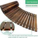 RELIANCER 6' Wooden Garden Pathway,Outdoor Roll Out Cedar Curved Walkway,Patio Path Decorative Garden Boardwalk Walkways,Weather-Resistant Roll Up Beach Wood Road Floor,Wedding Party Pathways by GreenHaven Gardens