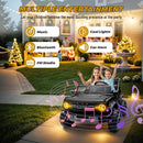 ENYOPRO 24V Licensed Ford Bronco Raptor Electric Car for Kids, 2 Seater Battery Operated Ride On Truck Toys with Remote Control, 4-Wheel Suspension, Bluetooth, Radio, LED Lights, 3 Speed - Black by TinyTreasures Baby Boutique