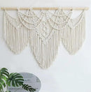 Achart Macrame Wall Hanging Large- Boho Wall Decor- large wall art- Wall Decor Living Room- Macrame Tapestry Boho Decor for Bedroom (Beige-Fringe) by CozyNest Decor