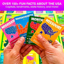 QUOKKA States of America Board Game for Kids Ages 8-12 and Families – Learn US States, Capitals, Landmarks & Fun Facts – Trivia Game with 50 Cards & Map Board – Educational Game for Classrooms or Home by TinyTreasures Baby Boutique