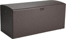 Amazon Basics Outdoor Patio Storage Box 150 Gallon Deck Box, Waterproof and Weather-resistant, Furniture Cushions Garden Tools, Brown