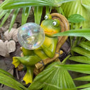 Garden Solar Frog Statue with Glowing Bubble Resin Figurine Outdoor Light Decor Hand-Painted Whimsy for Yard Patio Porch Fairy Decoration Housewarming Unique Gifti for Women by CozyNest Decor