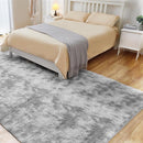 9x12 Area Rugs for Living Room, Ultra Soft Fluffy Rugs for Bedroom, Anti-Skid High Pile Indoor Carpet for Nursery, Study Room, Playroom, Home Decoration, Tie-Dyed Light Grey by TinyTreasures Baby Boutique